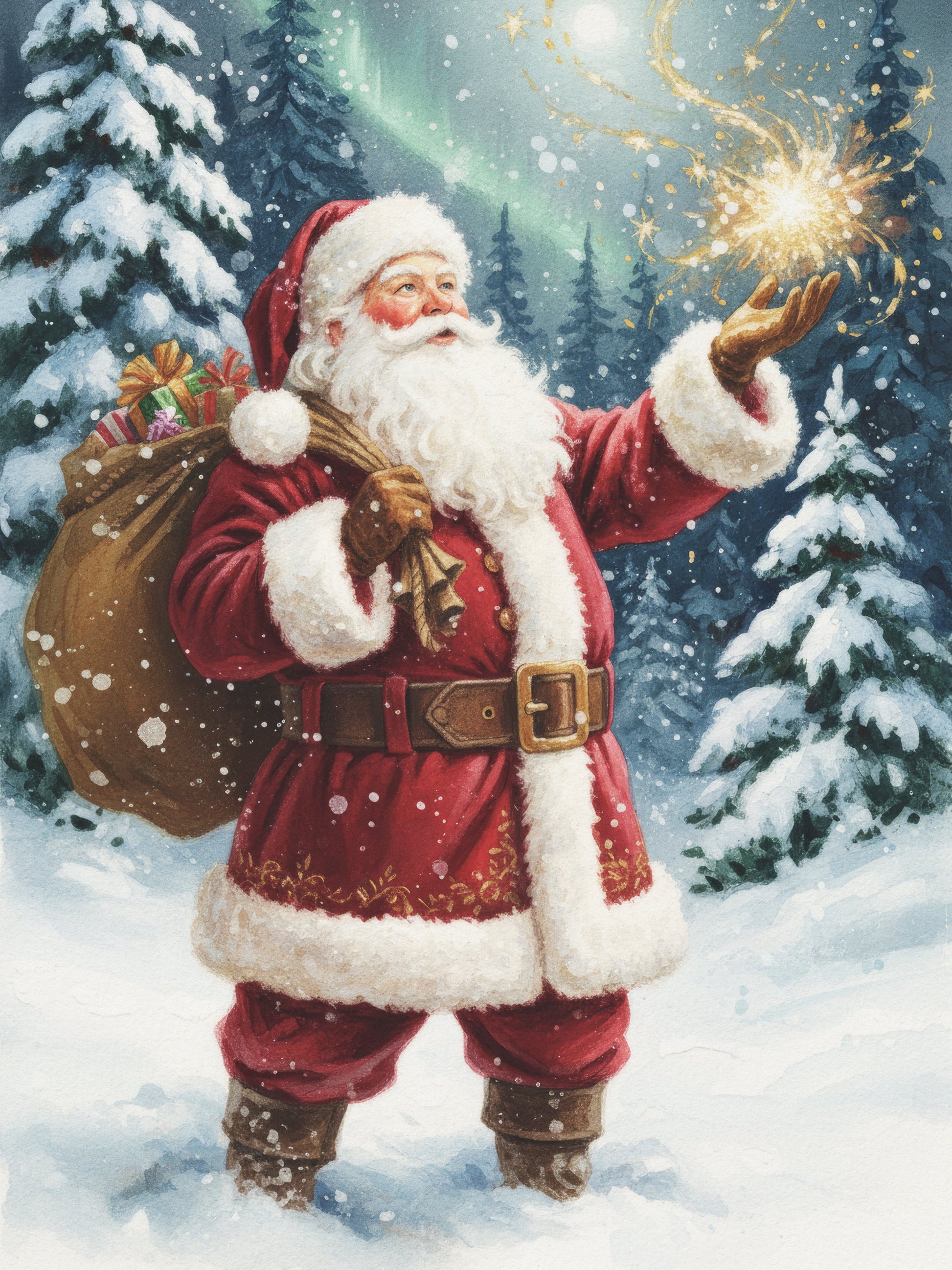 Santa Claus Magic - Poster / Art Print