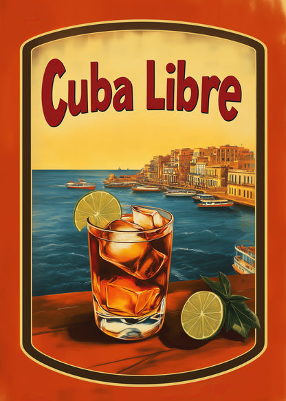 Cuba Libre Vintage Commercial - Poster / Art Print