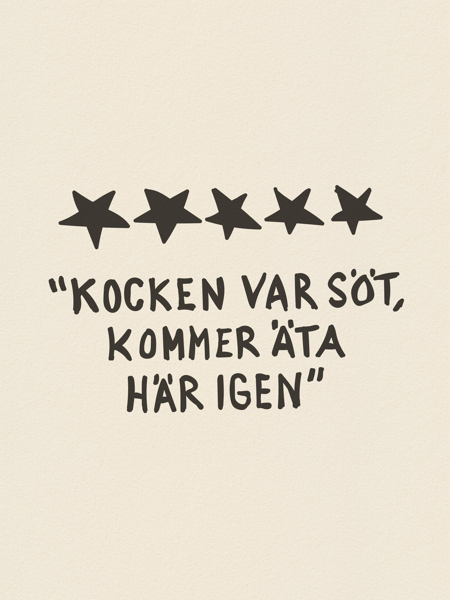 Kocken Var Söt - Poster / Art Print