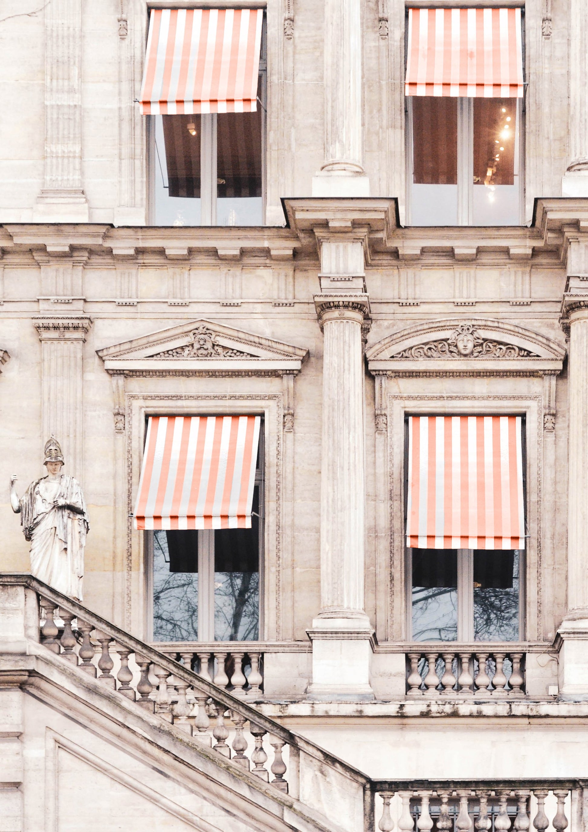 Striped Paris Awning - Poster / Art Print