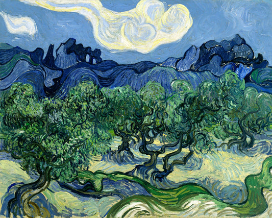 Vincent Van Gogh's Olive Trees With the Alpilles In the Background (1889) - Poster / Art Print