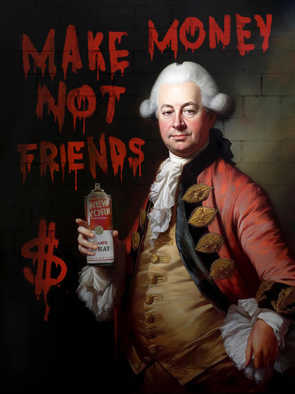 Make Money Not Friends - Poster / Art Print