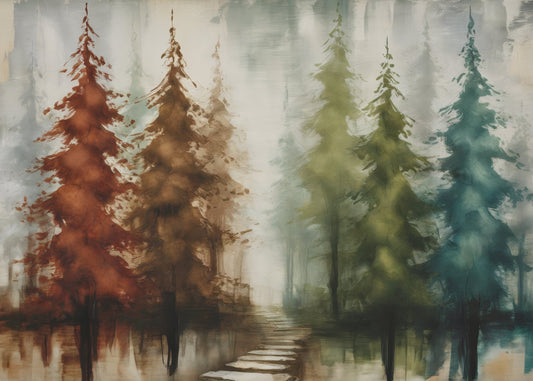 Forest With Earth Tones - Poster / Art Print