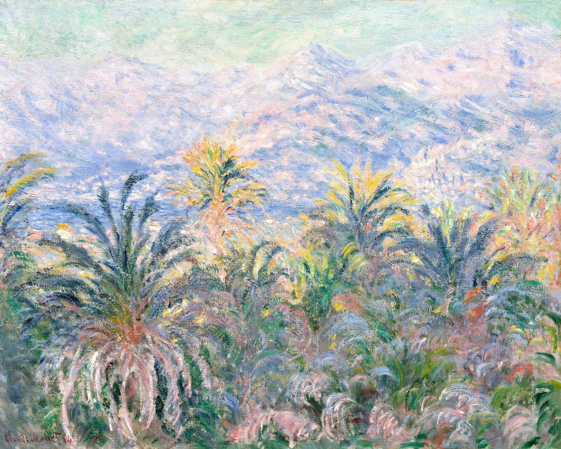 Palm Trees At Bordighera (1884) - Poster / Art Print