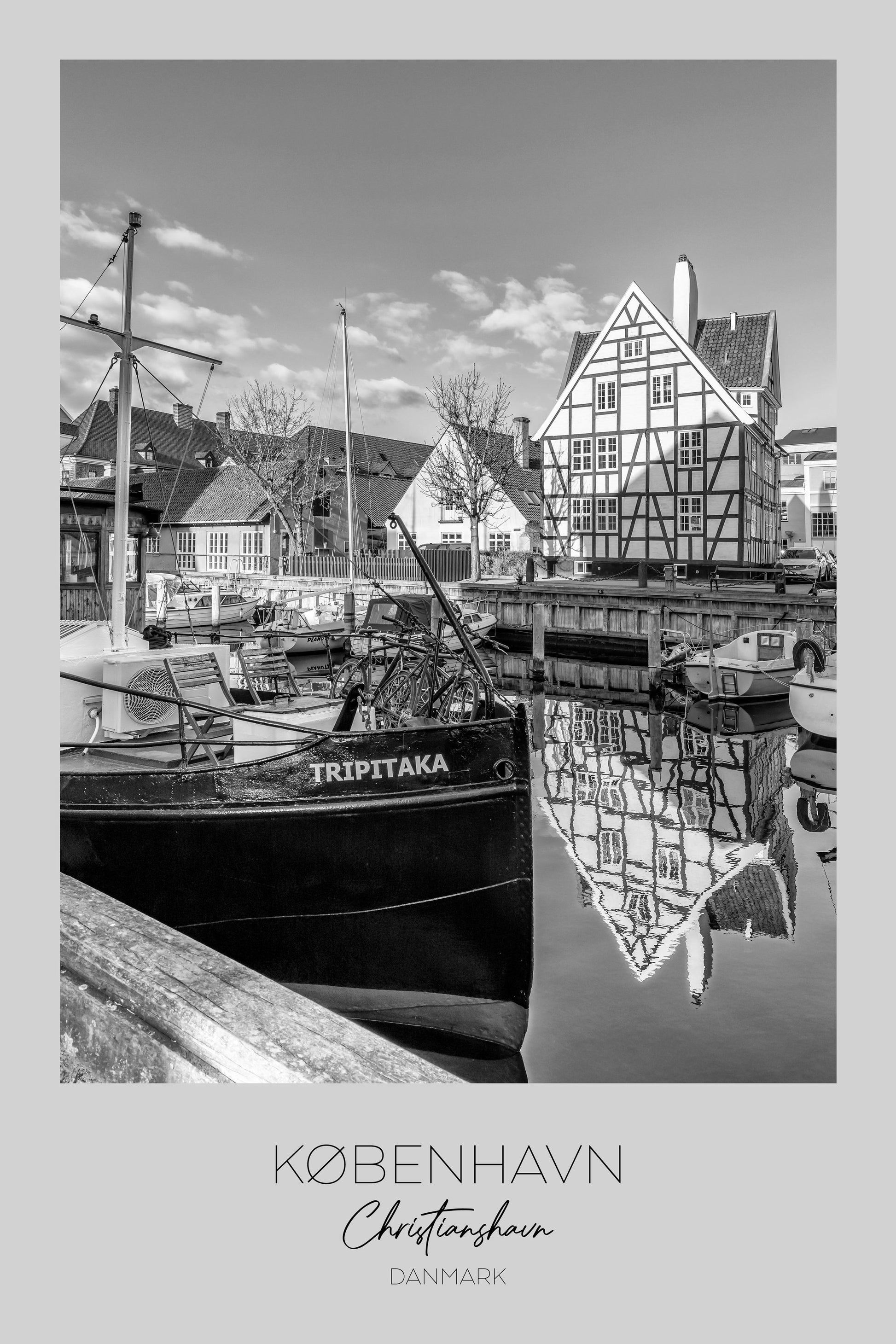 Boats Docked At The Canal - Poster / Art Print