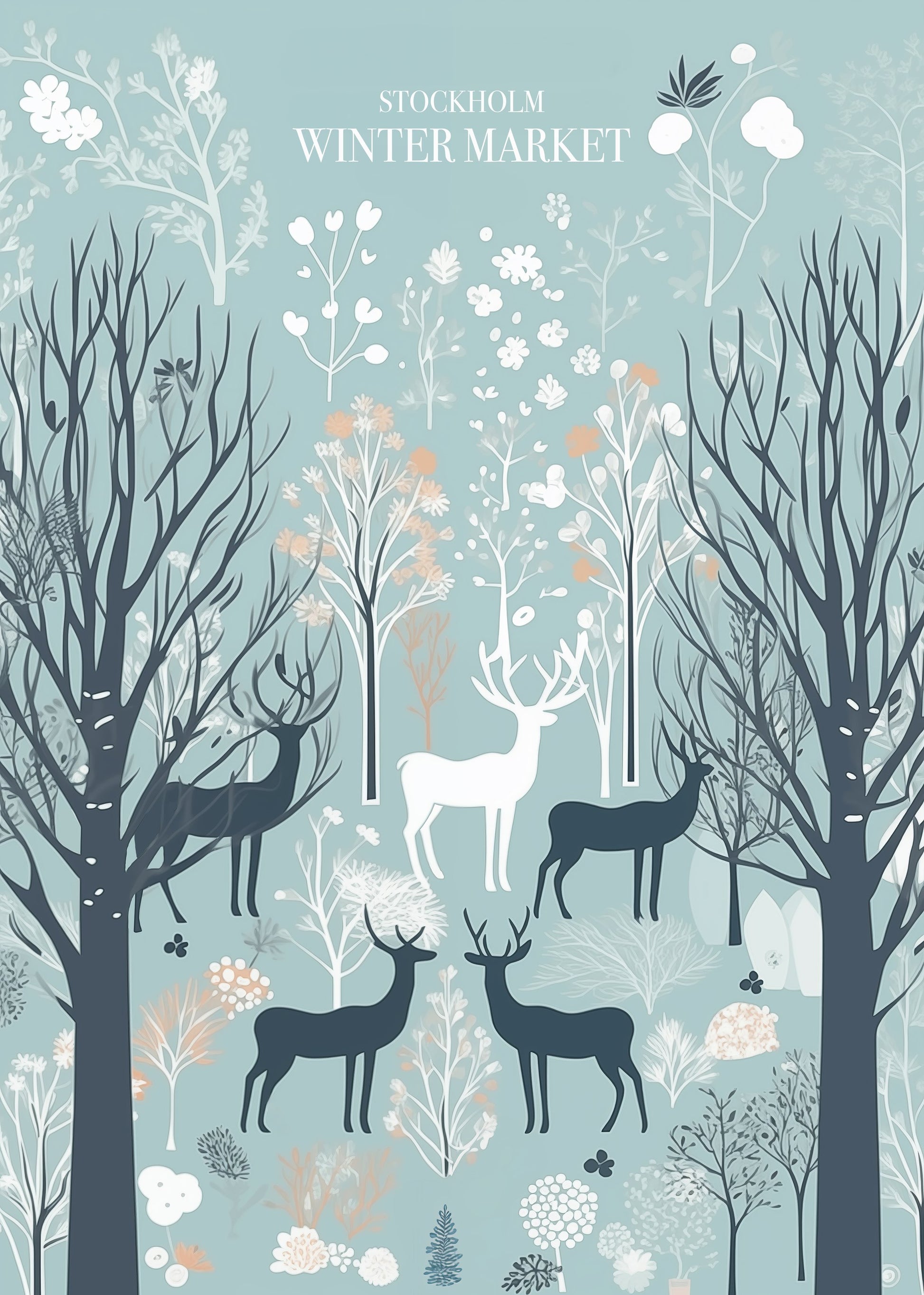 Stockholm Winter Market - Poster / Art Print