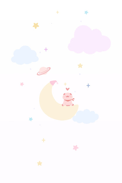 Pig On the Moon - Poster / Art Print