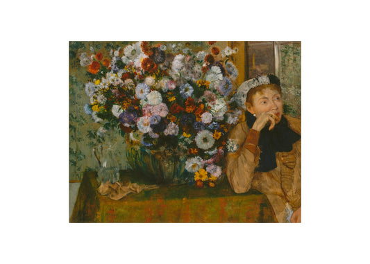 A Woman Seated Beside a Vase of Flowers No.2 - Poster / Art Print