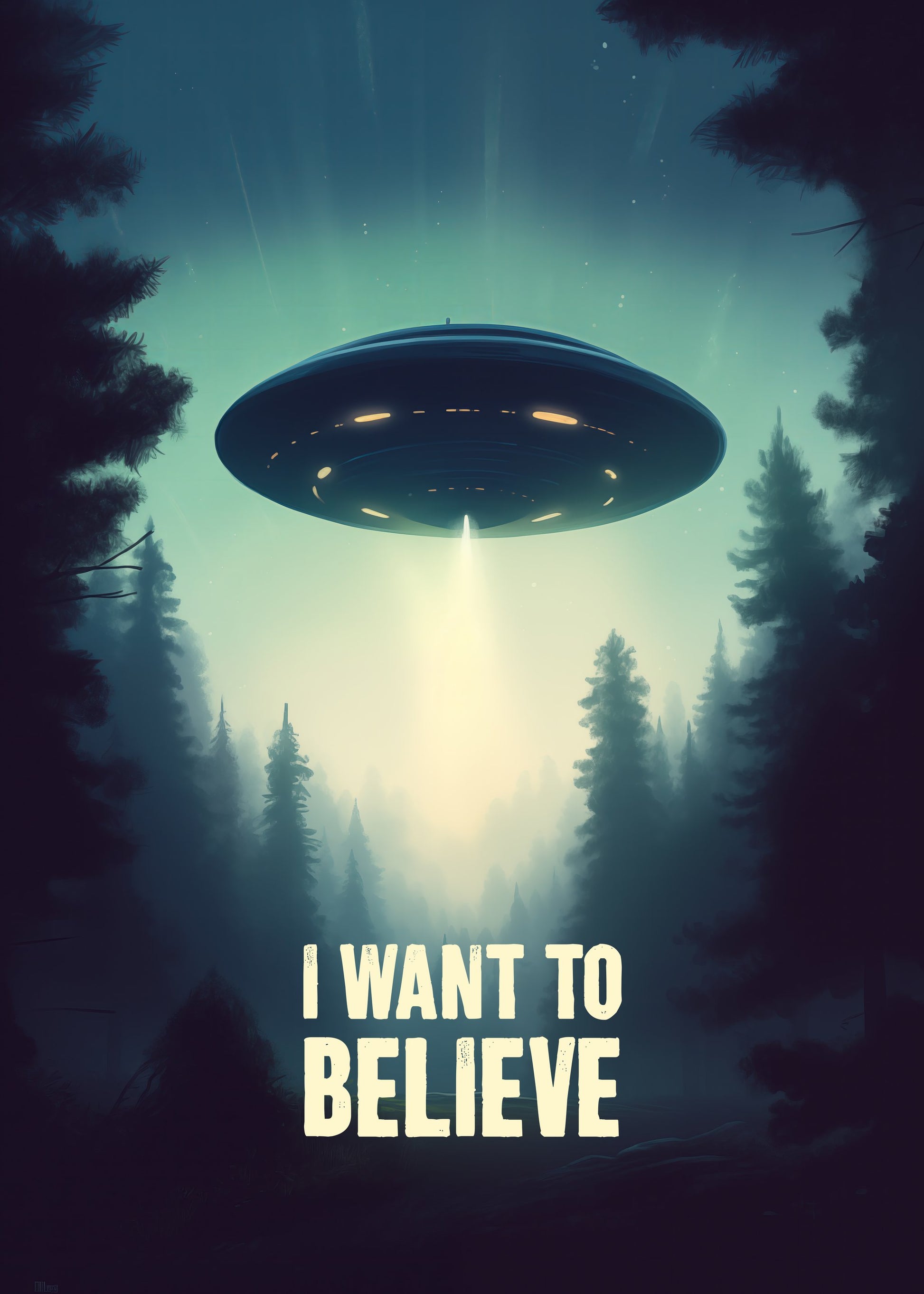 I Want To Believe - UFO - Poster / Art Print