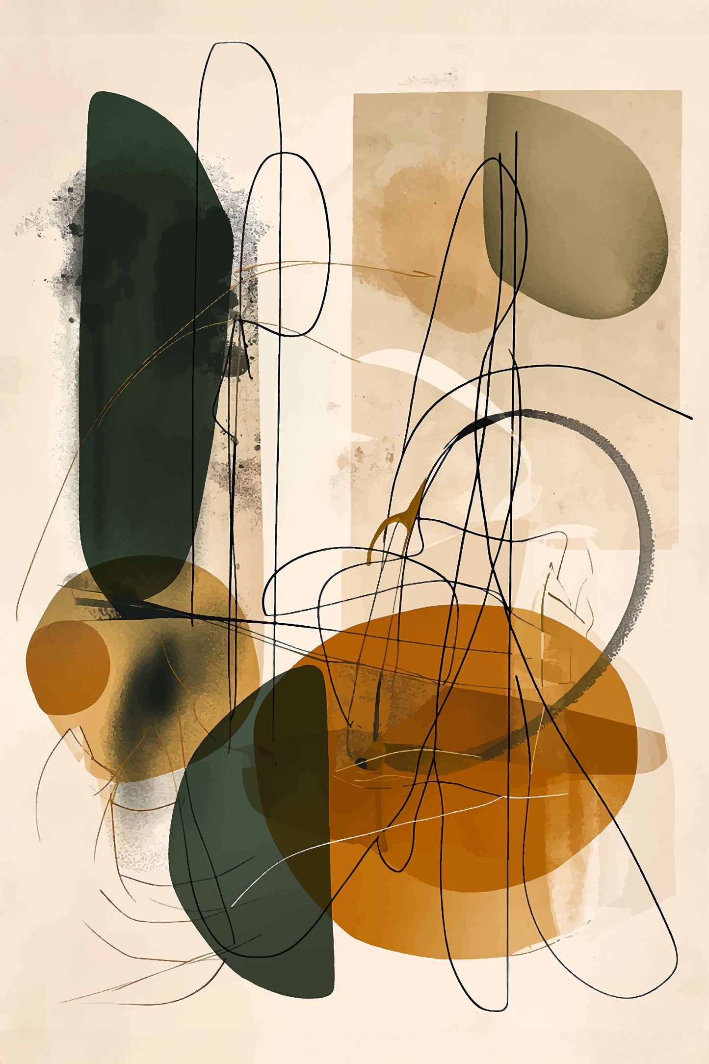Abstract Beige No 1 - Poster / Art Print