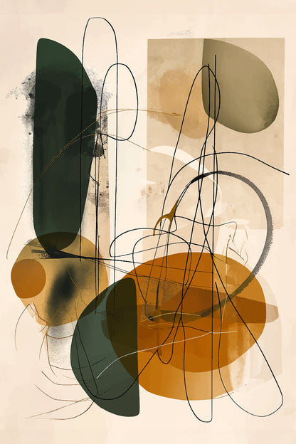 Abstract Beige No 1 - Poster / Art Print