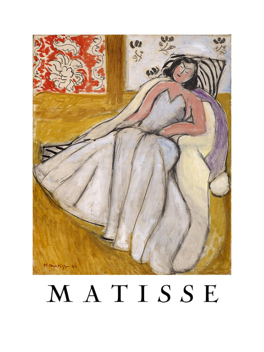 Jeune Femme à La Pelisse Blanche - Poster / Art Print