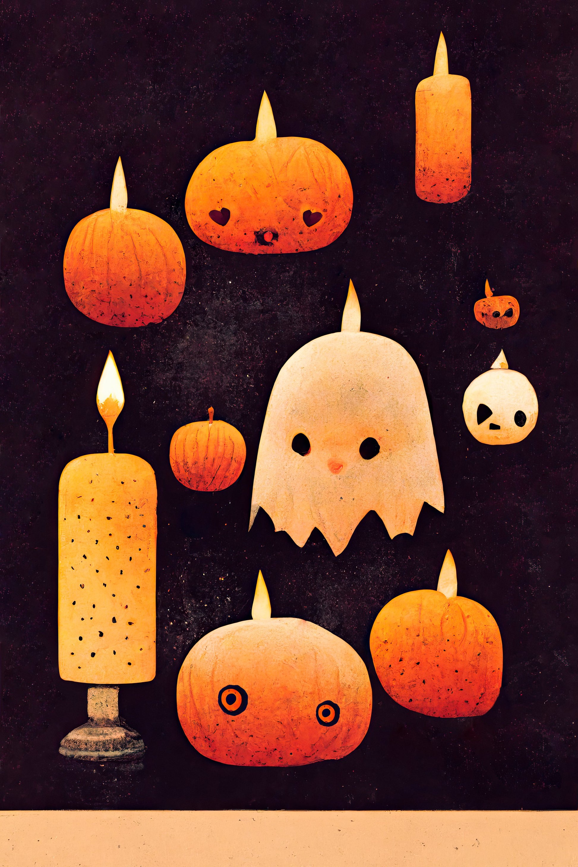 Haunted Pumpkin Glow - Poster / Art Print