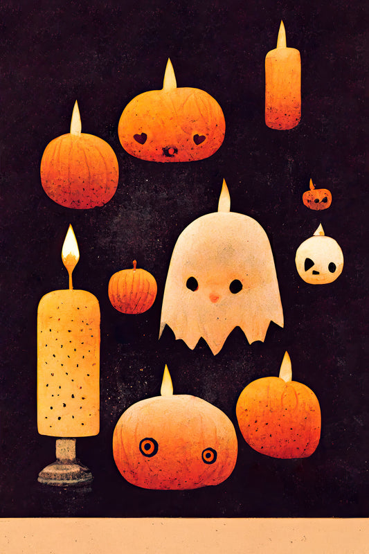 Haunted Pumpkin Glow - Poster / Art Print