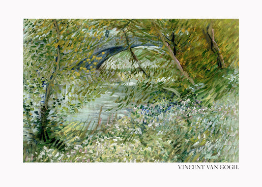 River Bank In Springtime (1887) Horisontal - Poster / Art Print