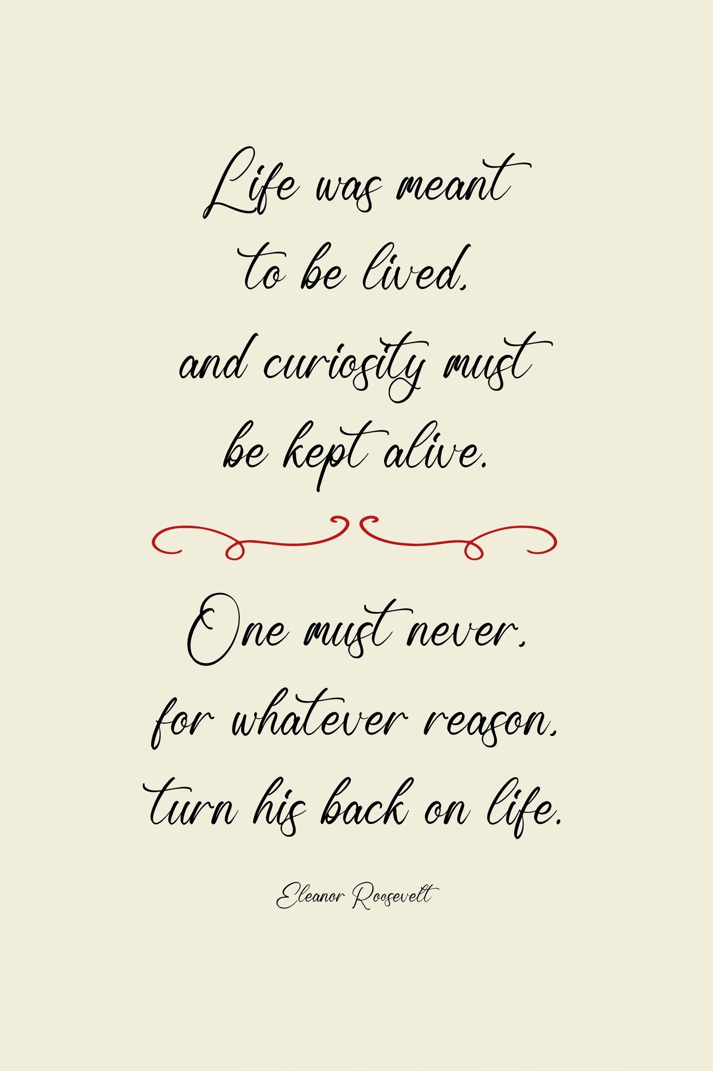 Eleanor Roosevelt quote - Poster / Art Print