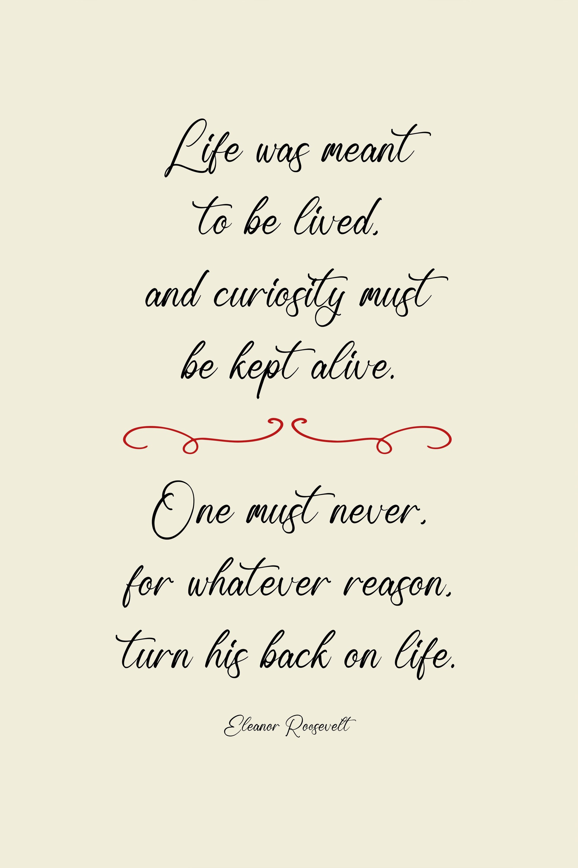 Eleanor Roosevelt quote - Poster / Art Print