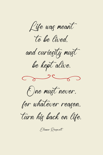 Eleanor Roosevelt quote - Poster / Art Print