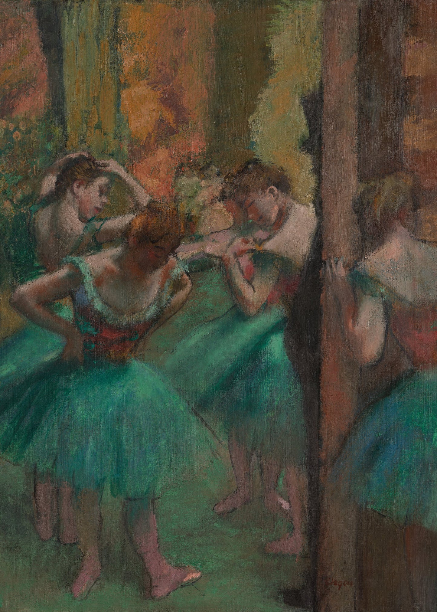 Dancers, Pink and Green - Poster / Art Print