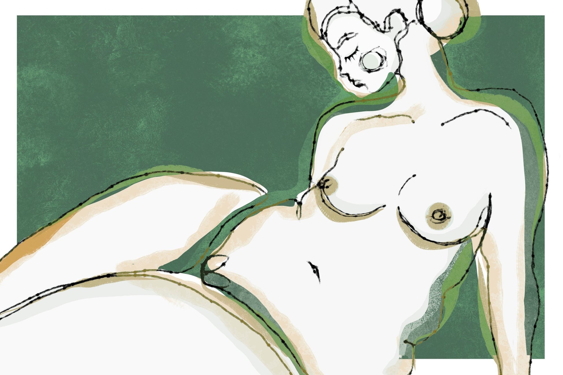 Sensuality (Green Version) - Poster / Art Print