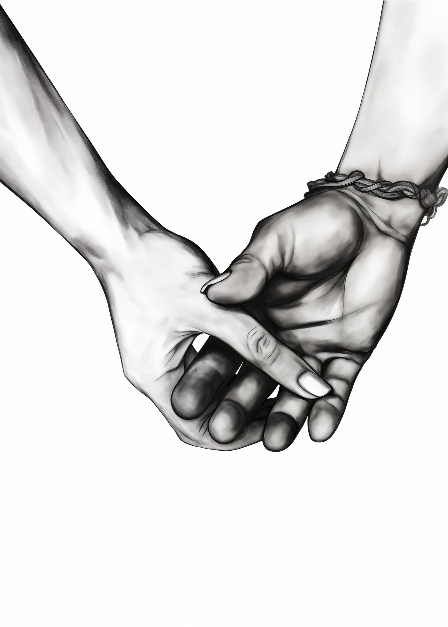 Holding Hands - Poster / Art Print