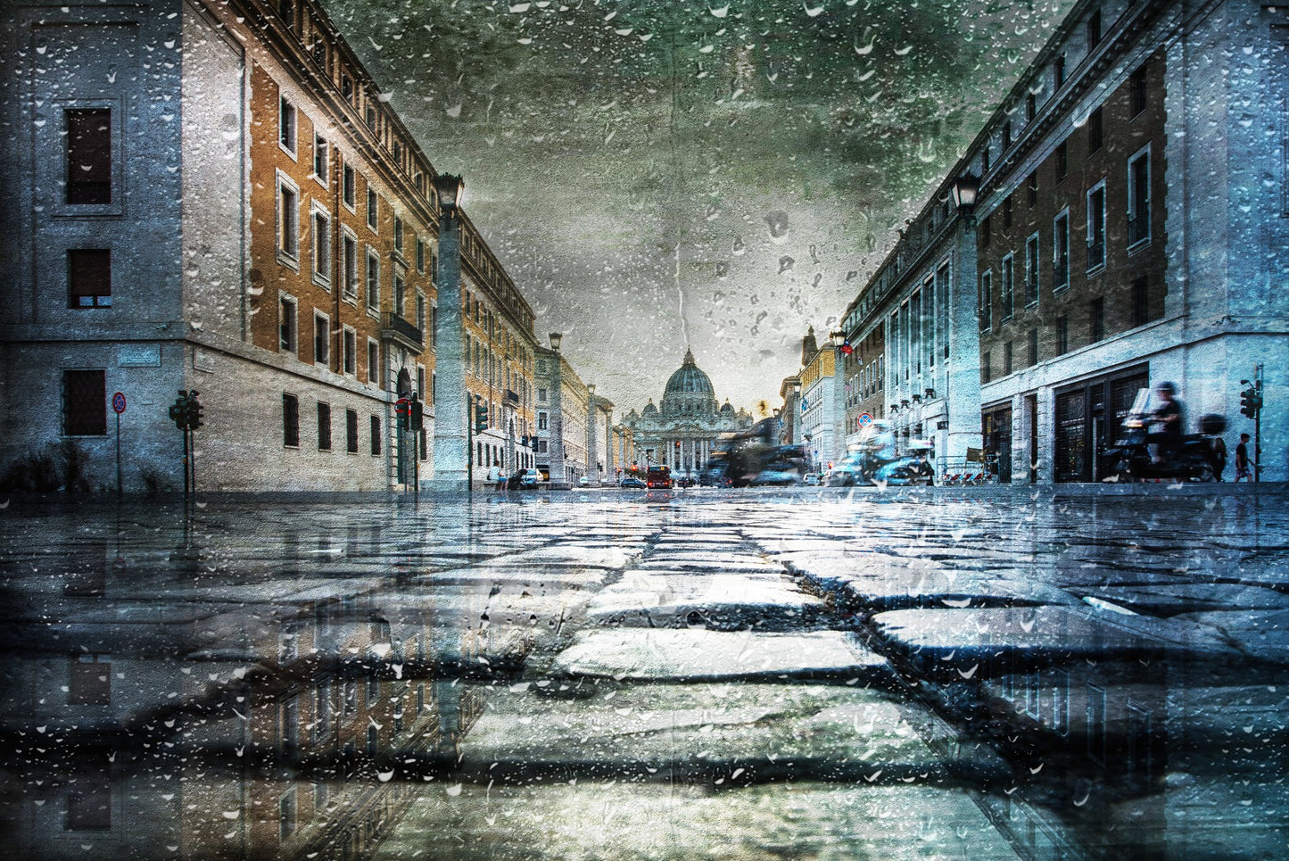 Via della Conciliazione after the rain - Poster / Art Print