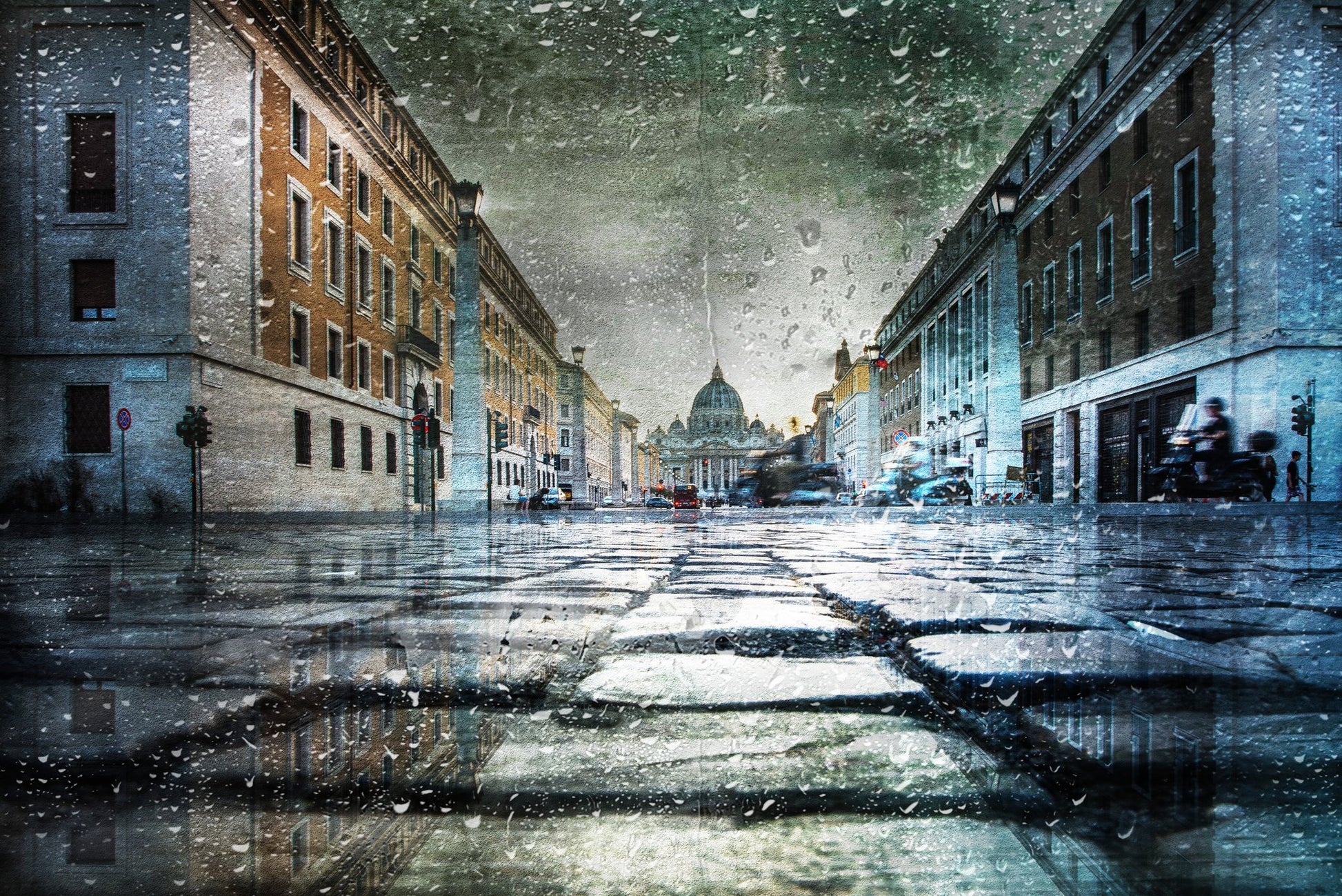 Via della Conciliazione after the rain - Poster / Art Print