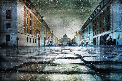 Via della Conciliazione after the rain - Poster / Art Print
