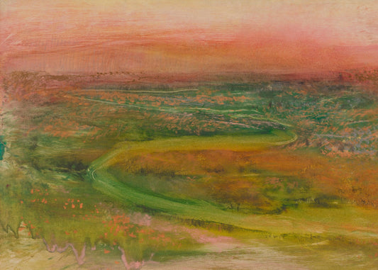 S Shaped Path In an Abstracted Landscape - Poster / Art Print