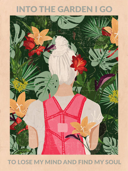 Into the Garden (grey) - Poster / Art Print