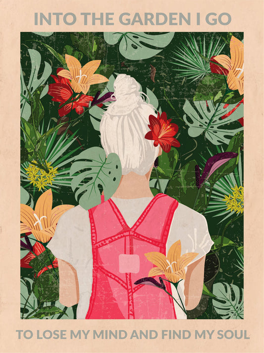 Into the Garden (grey) - Poster / Art Print