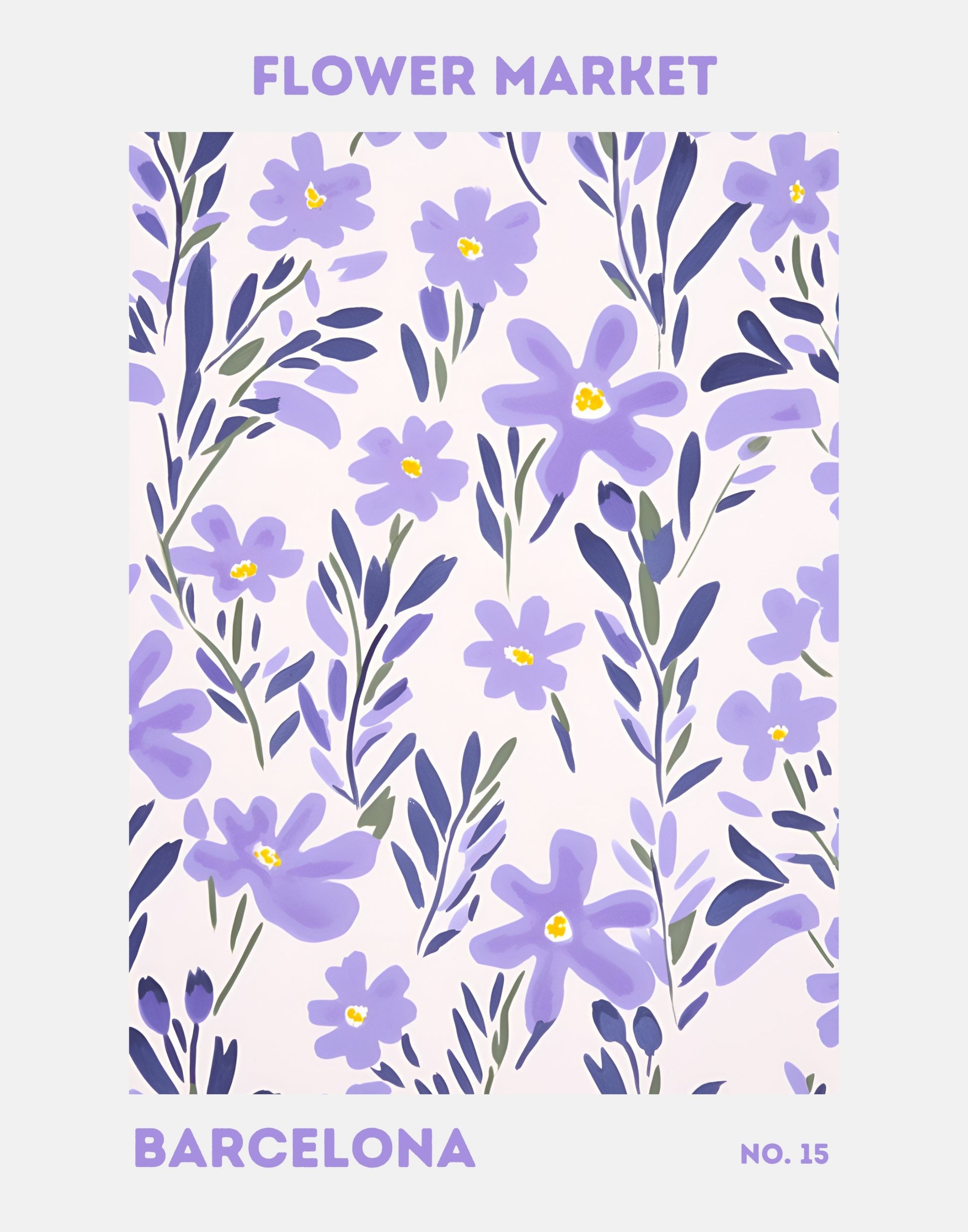 Flower Market Barcelona - Poster / Art Print