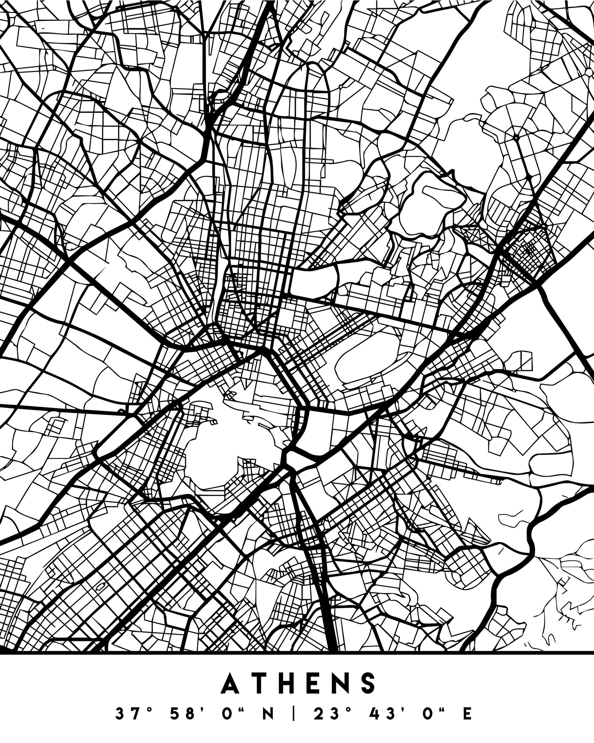 Black Maps 05 - Poster / Art Print