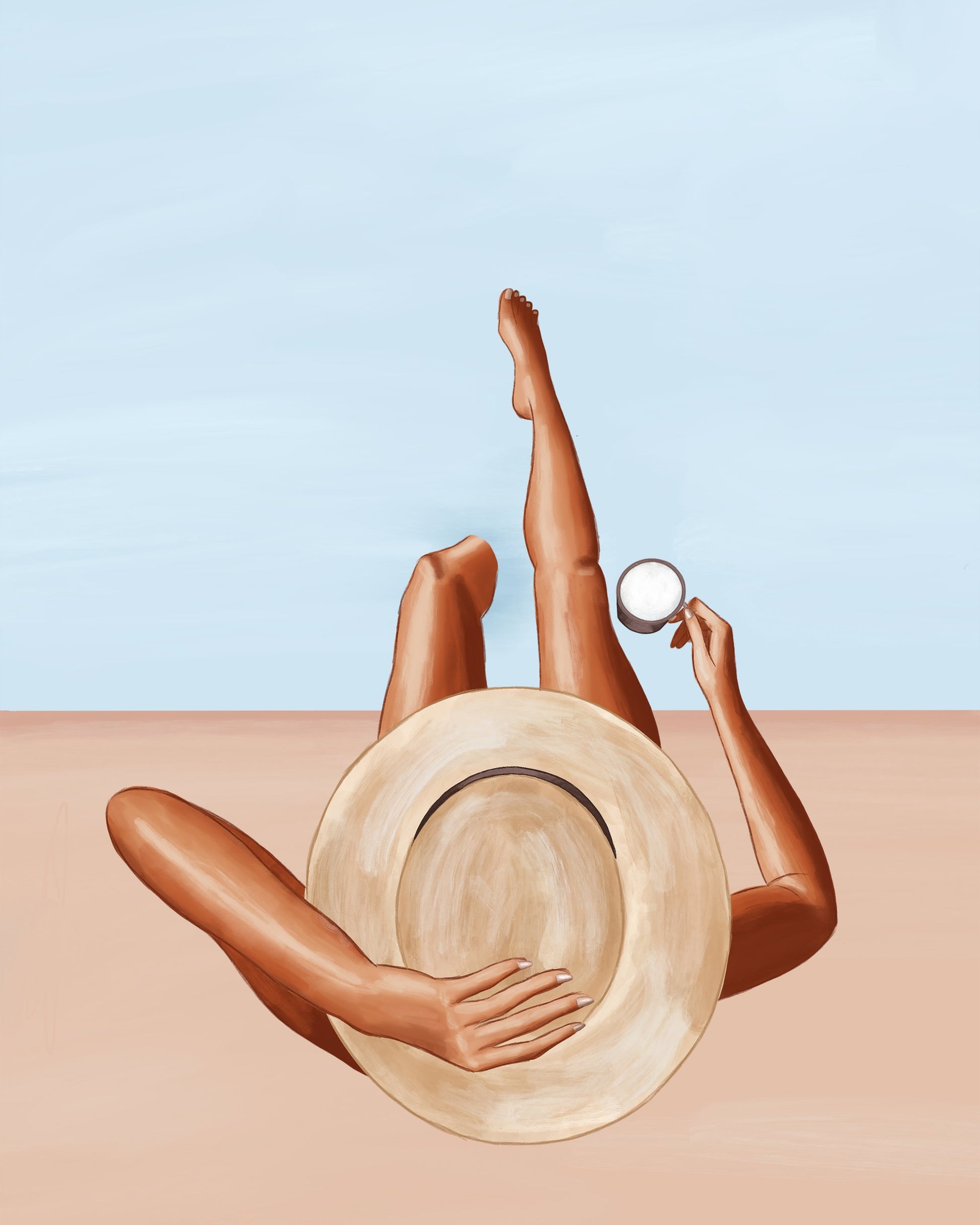 Poolside Girl - Poster / Art Print