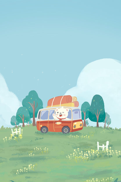 Bear's Picnic Day Out - Poster / Art Print