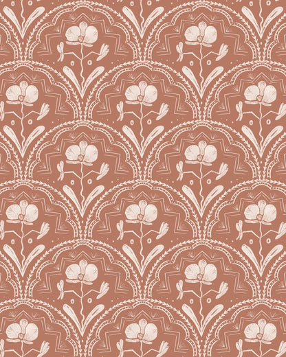 Boho Orchid Tiles Pattern - Poster / Art Print