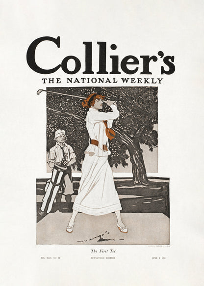 Collier's, the National Weekly, the First Tee (1912) - Poster / Art Print