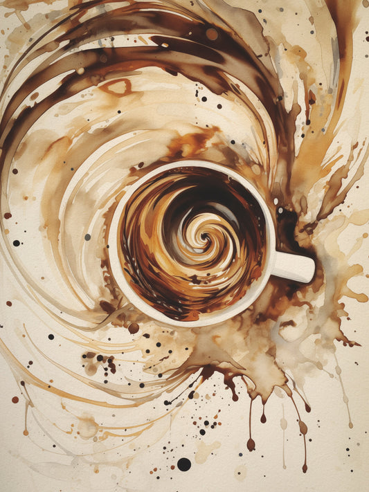 Swirling Coffee - Poster / Art Print