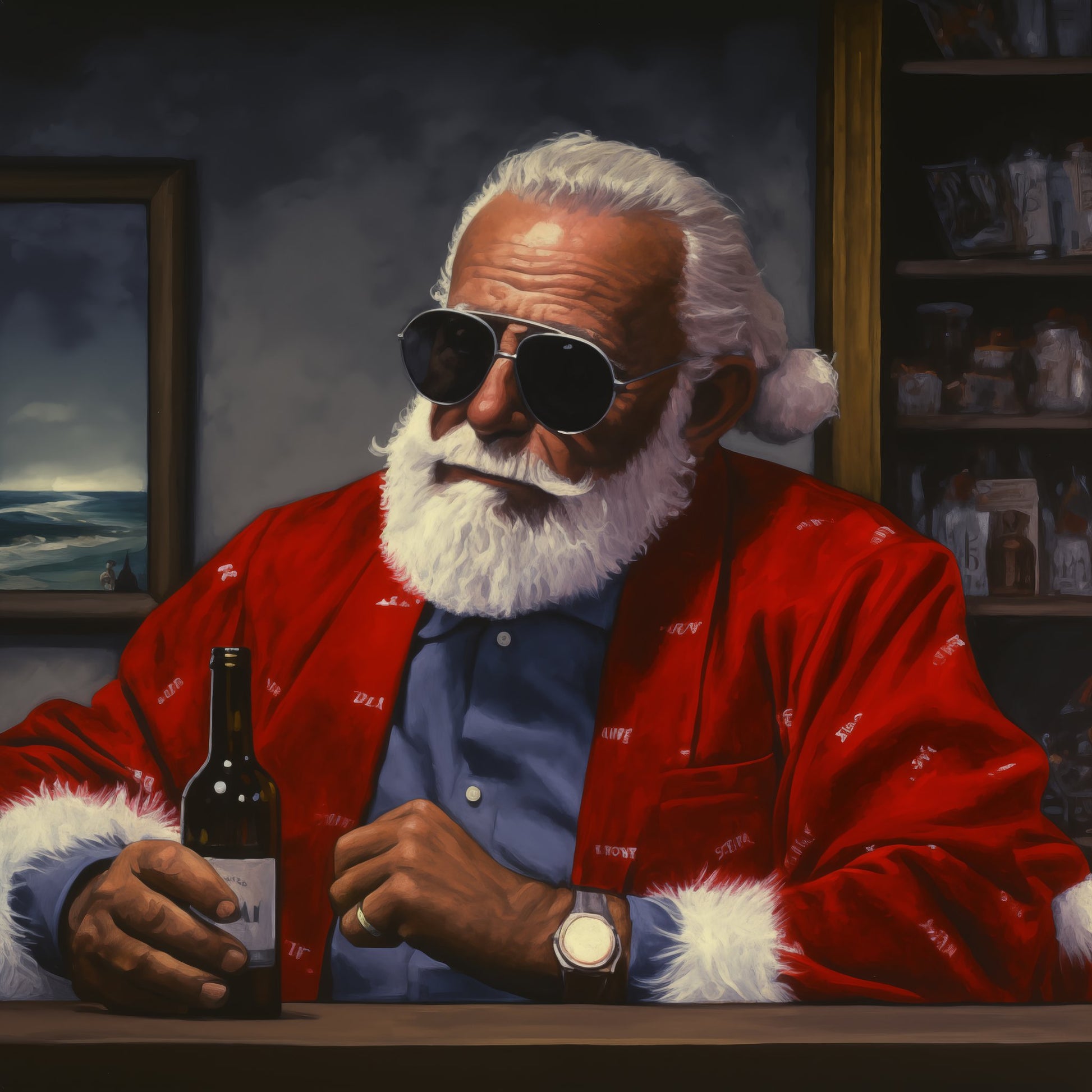 Sun Tan Claus - Poster / Art Print