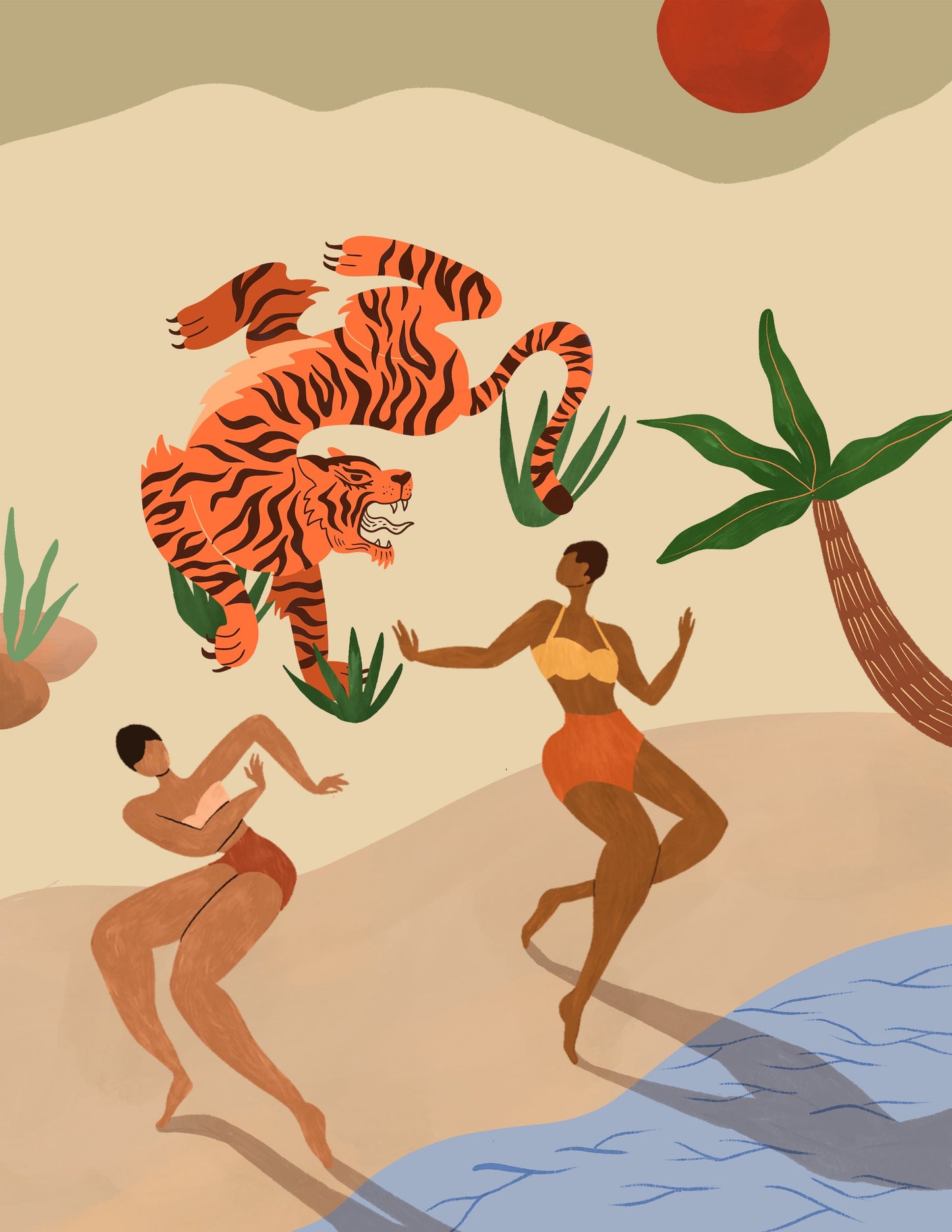 Dancing Tiger - Poster / Art Print