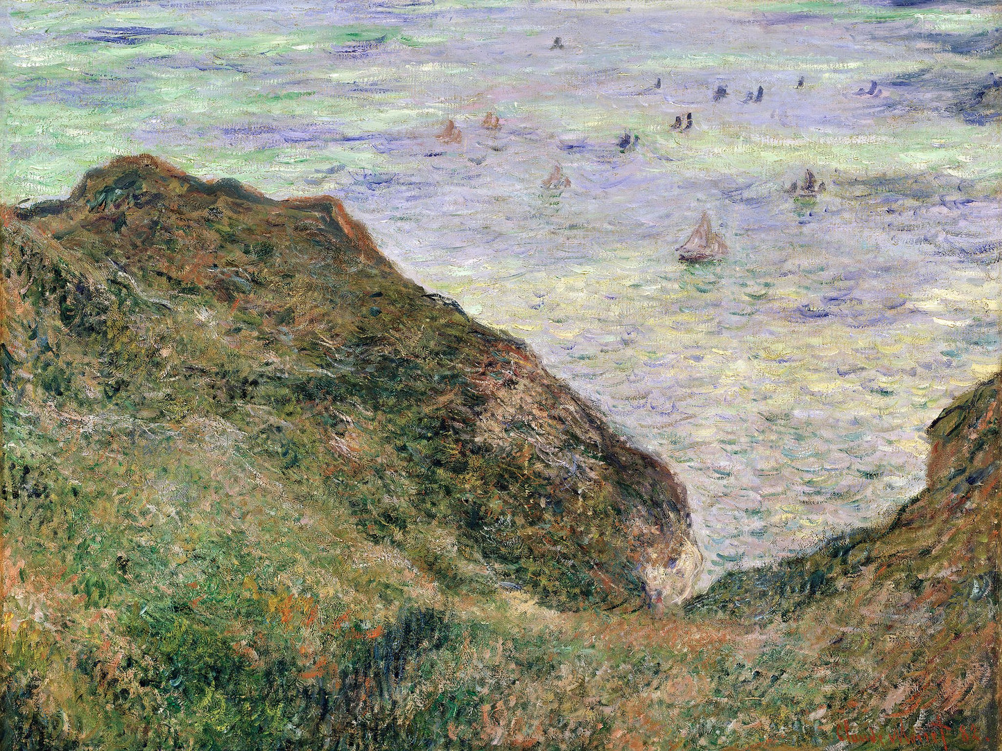 Claude Monet's View Over the Sea (1882) Famous Painting - Poster / Art Print