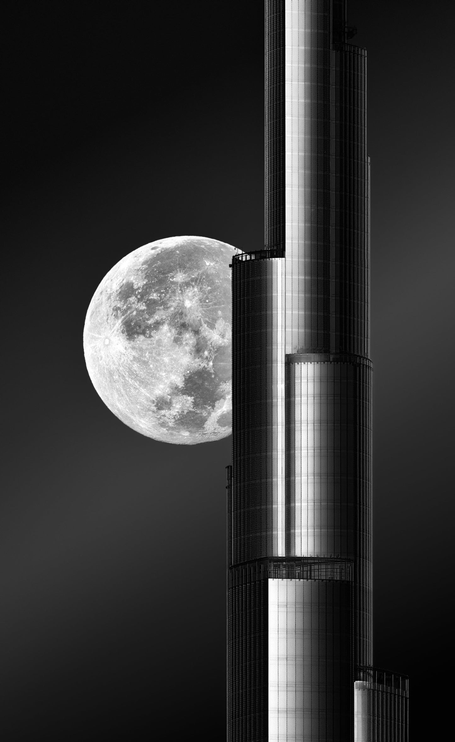 Super moon Burjkhalifa - Poster / Art Print