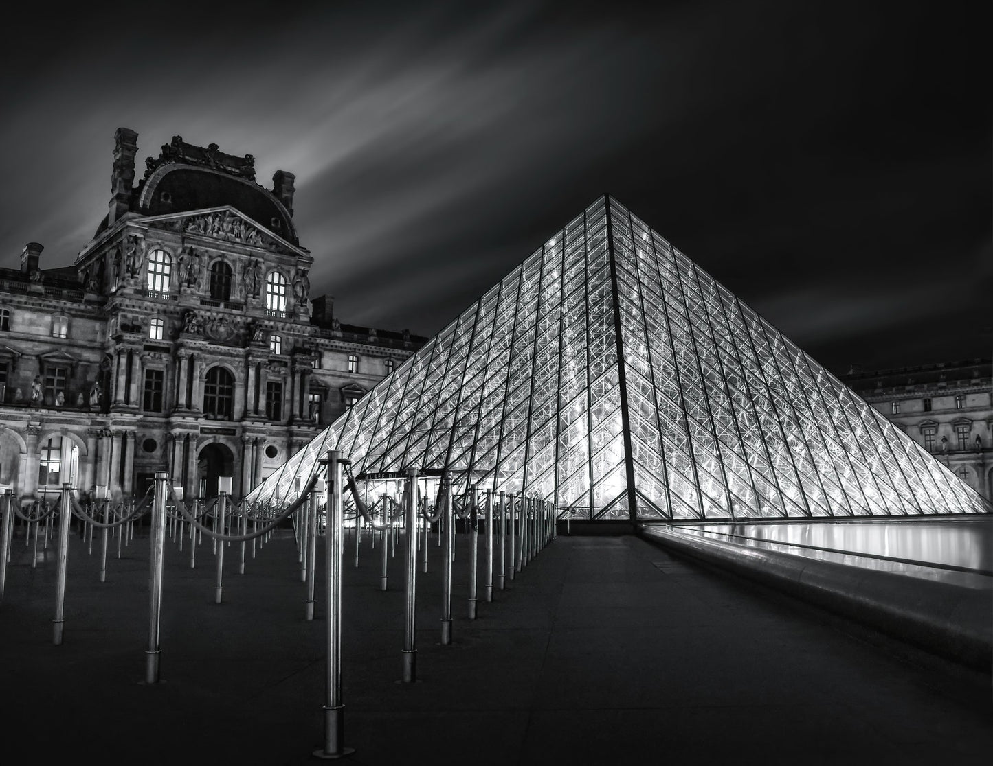 Louvre at Night - Poster / Art Print