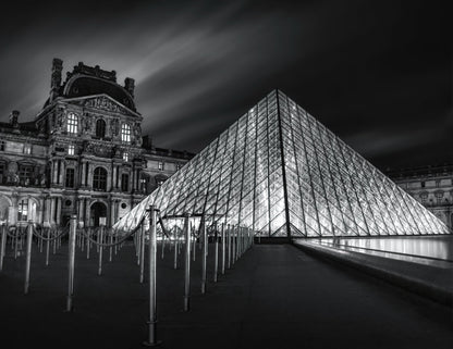 Louvre at Night - Poster / Art Print