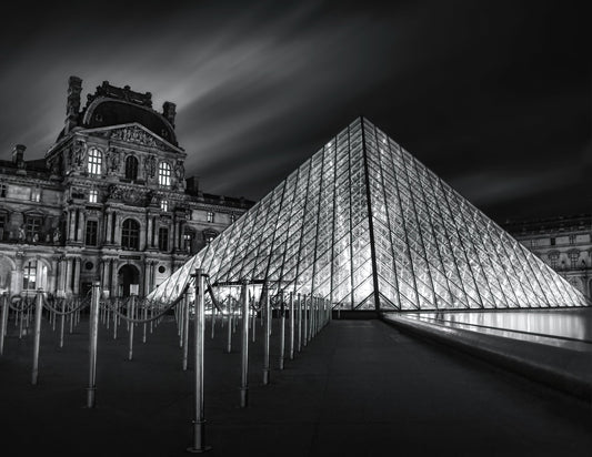 Louvre at Night - Poster / Art Print