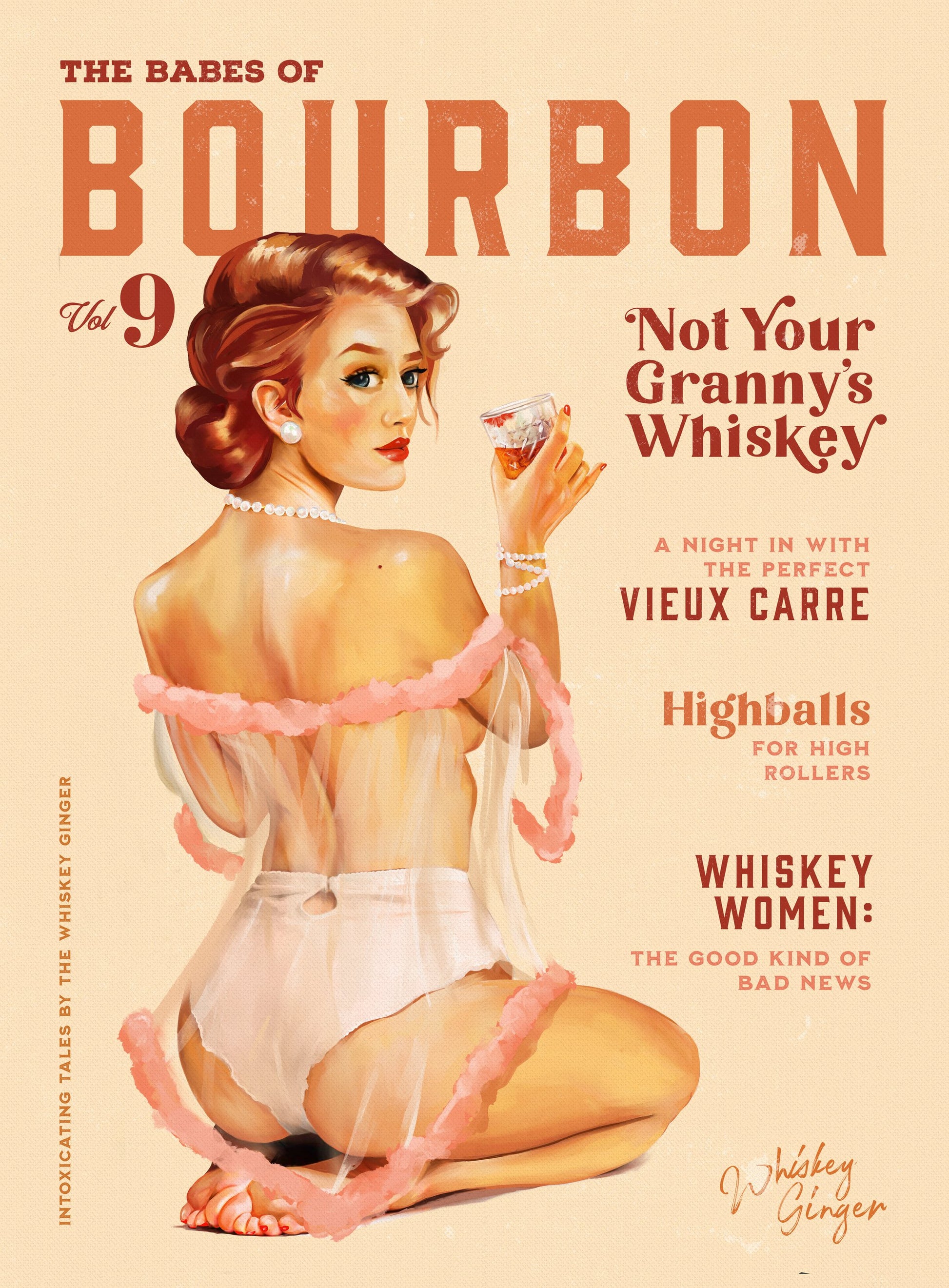 Babes of Bourbon Vol 9 Vintage Whiskey Pinup - Poster / Art Print