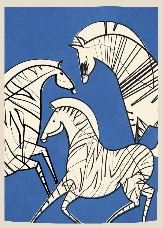 Abstract Zebras - Poster / Art Print