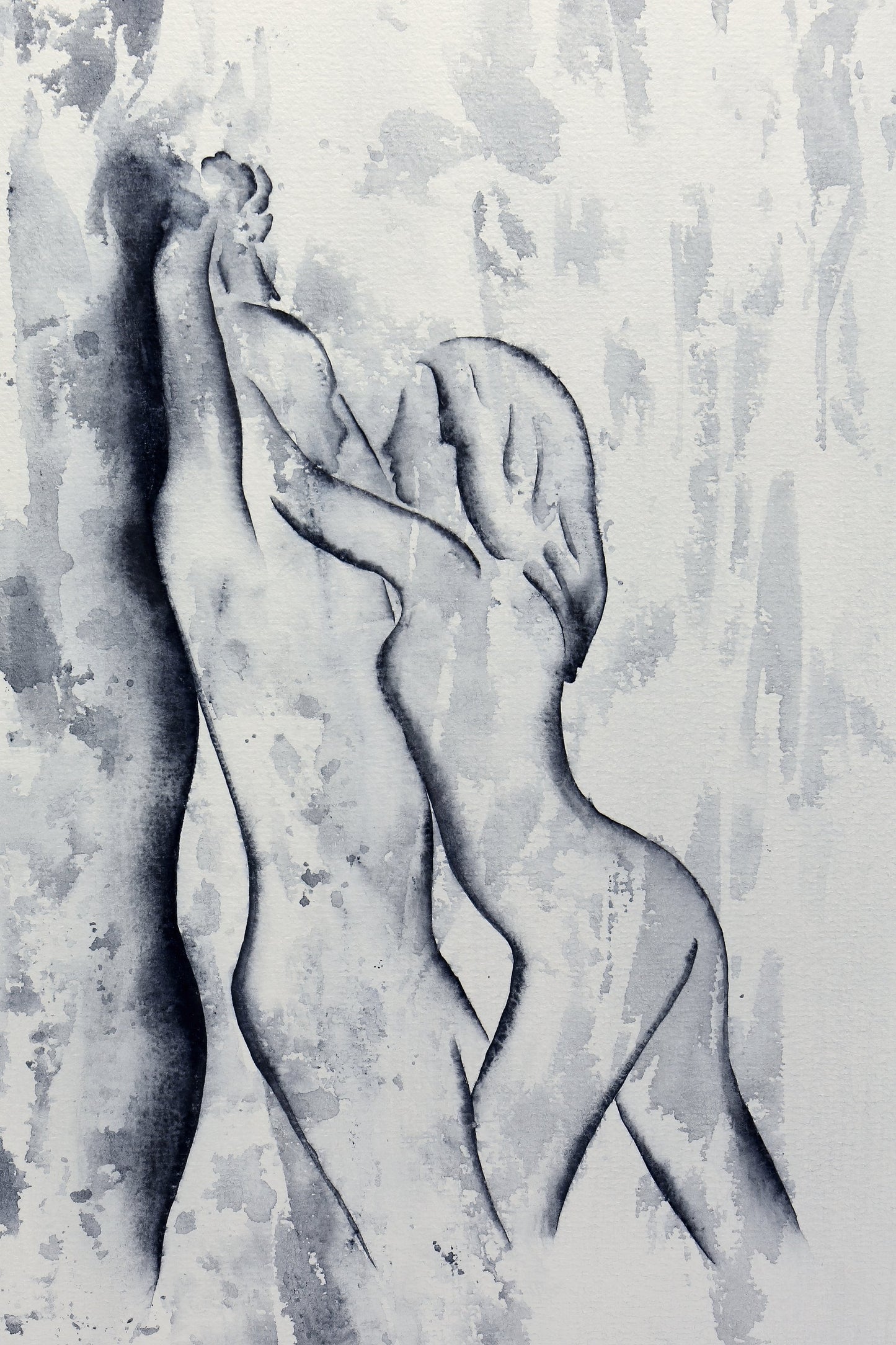 Abstract Erotic Painting Man and Woman - Poster / Art Print