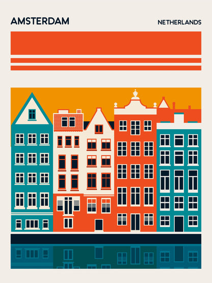 Amsterdam Travel Poster - Poster / Art Print
