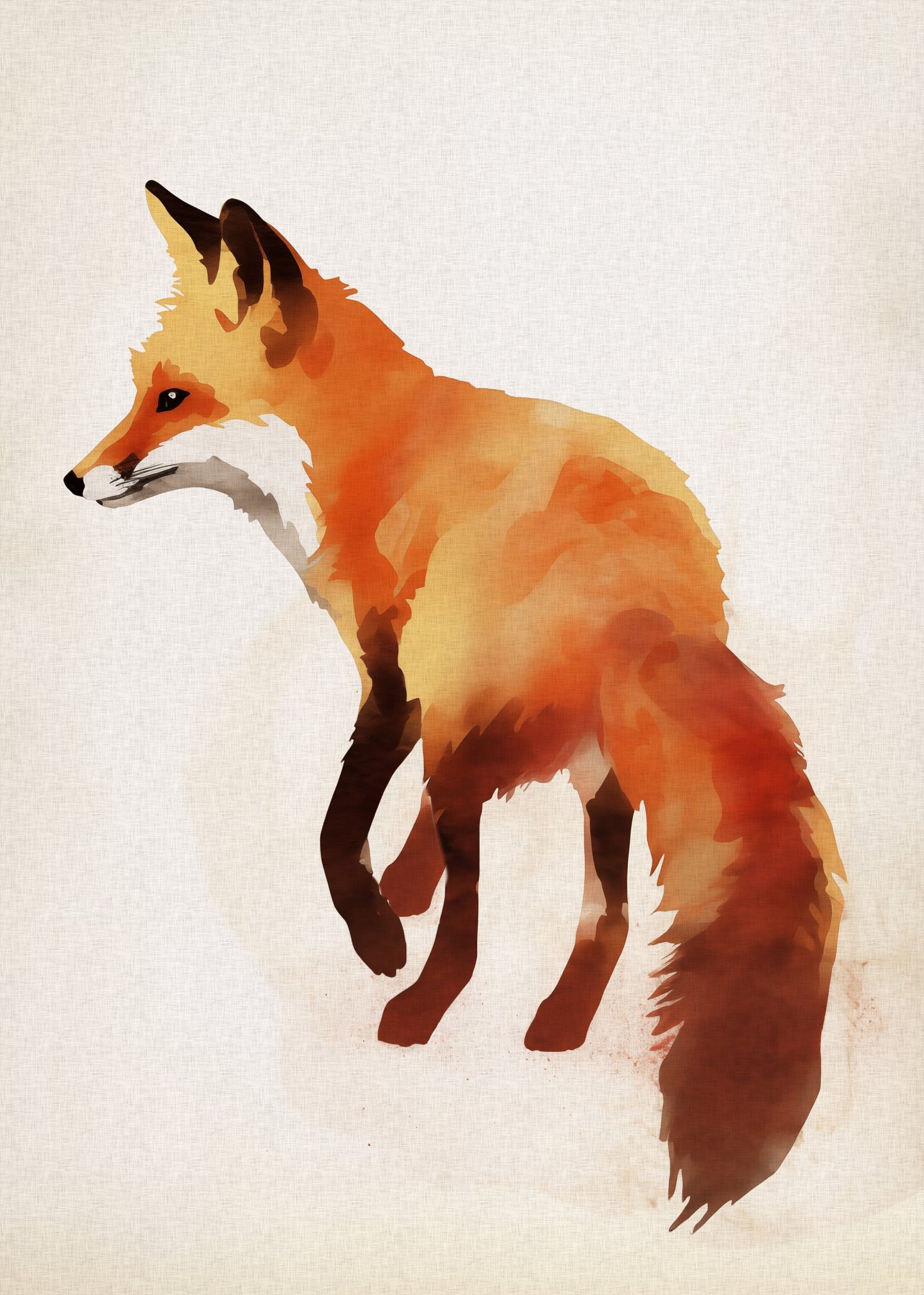 Red Fox Watercolor - Poster / Art Print
